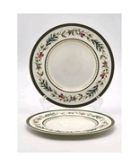 Set of 2 Fitz &amp; Floyd Winter Holiday Bread &amp; Butter Plate /Gravy Underplate - $39.99