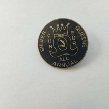 Vintage Motorcycle Pin Silver Queens Fun For All Annual Vest Pin Hat - £6.26 GBP