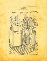 Beer Scale Patent Print - Golden Look - $7.95+