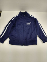 Puma Boy&#39;s 2T Navy blue Dark Blue Zip Up Jacket with Pockets - £9.67 GBP