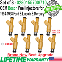 NEW OEM Bosch x8 Best Upgrade Fuel Injectors for 1996-1998 Ford Explorer... - £371.52 GBP
