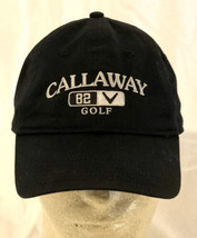 The Game Callaway 82 Black Golf Cap W/gray Stitch Logo &amp; Adjustable Hook... - $14.84