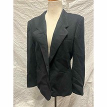 Vintage Austin Hill Wool Size 14 Black Blazer Button Down - $40.59