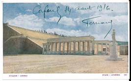 Greece Postcard, Athens Stadium, View From Entrance c1916, Vintage, Aspiotis - £7.03 GBP