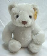 VINTAGE Russ  WHITE TEDDY BEAR 8" Plush STUFFED ANIMAL Toy 1980's - $24.74