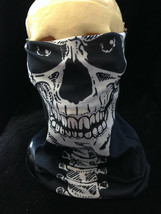 Seamless Gaiter Scarf Skeleton Skull Face Mask Halloween Hat Bandana Wrap Cover - £3.69 GBP