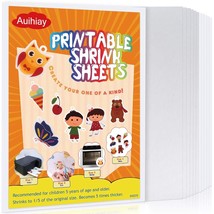 12 Pieces Printable Shrink Plastic Sheets, Shrink Films Papers Kids Crea... - £26.85 GBP