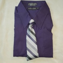 Boys Dockers Purple Dress Up Shirt Tie Dance Wedding Pictures Ceremony 12 NEW - $16.82