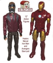 Hasbro Marvel Iron Man &amp; Avengers Star-Lord  12&quot; Action Figures  used Toys - £10.93 GBP