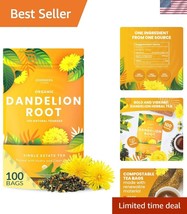 100 Count Organic Dandelion Root Tea Bags - Bold Flavor &amp; Health Benefits - $29.99