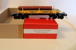 HO Scale Tyco, Log Dump Car with logs, Forest Lumber Company, Built - $23.75