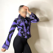SEXY Vintage Tie Dye Suede Leather Jeans Jacket Festival, Offer welcome! - €743,86 EUR