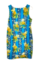Hilo Hattie Island Casual Sleeveless Dress Size 8 Sheath Multicolor Trop... - £17.58 GBP