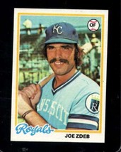 1978 Topps #408 Joe Zdeb Nm (Rc) Royals Nicely Centered *X101178 - £3.46 GBP