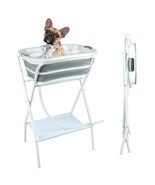 2 In 1 Portable Dog Bath Tub Elevated Collapsible Dog Bathtub Washing St... - $81.99