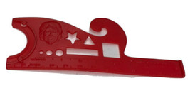 Mcdonalds Vintage Promo Red 5-Inch Ruler &amp; Stencil RARE - $13.88