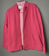 ORVIS Women&#39;s Pink Full Zip Jacket and Long Sleeve Striped Top Set-Size Large - £14.71 GBP