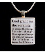 HomeStudio Arts Serenity Prayer Scrabble Tile Pendant with Sterling Silv... - $380.13 MXN