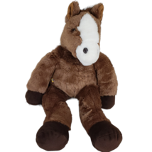 Build a Bear Brown &amp; White 19&quot; Horse Floppy Pony Plush Stuffed Animal BAB - $9.27