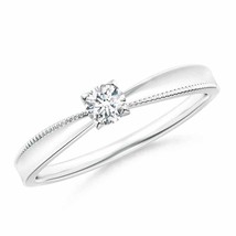 Authenticity Guarantee 
Reverse Tapered Round Diamond Solitaire Ring in 14K W... - £378.71 GBP