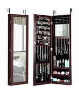 Full Length Mirror Jewelry Cabinet with Ring Slots and Necklace Hooks-Da... - $2,302.74 MXN