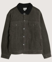 Men&#39;s Olive Casual Corduroy Lined Trucker Jacket (L) - $74.75