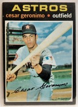 1971 Topps Baseball Cesar Geronimo Rookie Card No. 447 EX-NM Authentic Original - £19.66 GBP