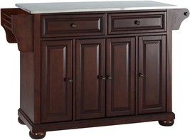 Crosley Furniture Alexandria Kitchen Island With Stainless, Vintage Mahogany - $563.99