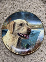 Franklin Mint Heirloom Fine Porcelain All Ashore Dog Plate - $17.97
