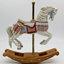 Homco Carousel Rocking Horse Ceramic Porcelain Figurine 7.5 inch tall VT... - $12.57