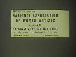 1946 National Association of Women Artists Ad - 54th Annual Exhibition - £14.54 GBP