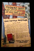 VTG Linen Postcard #4 Cattle Rustler Oren Arnold Dramatic True Stories W... - $16.73 CAD