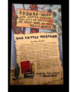 VTG Linen Postcard #4 Cattle Rustler Oren Arnold Dramatic True Stories W... - $16.73 CAD