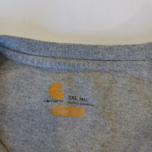 Carhartt K84 HGY Men's Gray Cotton Pocket Short Sleeve Henley Shirt Sz 3XL Tall image 6