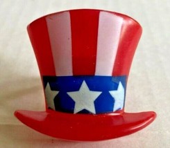 Bakery Crafts Plastic Cupcake Rings Toppers New Lot of 6 &quot;4th Of July Ha... - £5.58 GBP