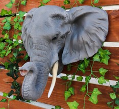 Large 19&quot;L Sahara Elephant Wall Bust For Home Decor Wall Plaque Hanging ... - $1,862.27 MXN