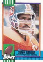 Simon Fletcher #39 - Broncos 1990 Topps Football Trading Card - £0.78 GBP