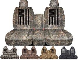 40-20-40 Front set car seat covers Fits GMC Yukon 00-06 with INT SB   USA Flag - £95.79 GBP