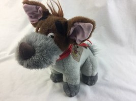 Vintage Disney Oliver &amp; Co Dodger Puppy Dog Plush Stuffed Animal 1988 -Yellowing - £14.78 GBP