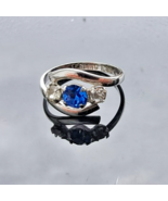 VINTAGE ESPO JOSEPH ESPOSITO 925 STERLING SILVER RHINESTONES  RING SIZE 2.5 - $38.61