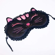 [Black Temptation] Embroidered Applique Eye Shade / Sleeping Mask Cover ... - £8.55 GBP