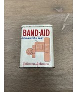 Vintage Johnson &amp; Johnson Metal BAND-AID CONTAINER Pre-1980 - $10.00