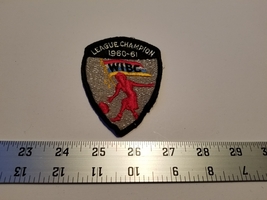 1960-61 League Champion WIBC Patch Red Woman Bowling Ball Black Sport Treasure - £14.88 GBP