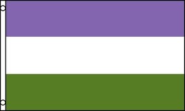 GENDERQUEER PRIDE 3 X 5 FLAG 3x5 decor banner FL645 SIGN gay transgender - $123.76 MXN