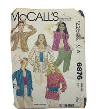 McCalls Womens Sewing Pattern 6876 Misses Blouses Sizes 10-12 Vintage 1980s - €6,60 EUR