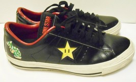 Converse One Star Super Mario Bros Nintendo Sneakers Black / Red Men&#39;s Sz 7.5 - £233.77 GBP