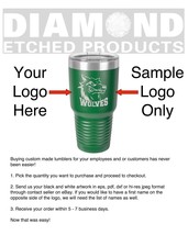 ENGRAVED Custom Personalized Name/Logo 30oz Stainless Steel Tumbler Forest Green - £19.27 GBP