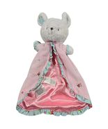 Carters Baby Security Blanket Lovey White Bunny Pink Floral Satin Trim Rattle - $197.01