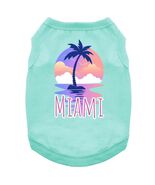 Miami Flordia 100% Cotton Relaxed Fit Teal Dog Tank Top Sizes XS-3XL - $19.99