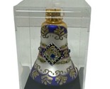 Designers Studio Hand Painted Bell Shaped Glass Ornament Orig Box Royal ... - £24.85 GBP